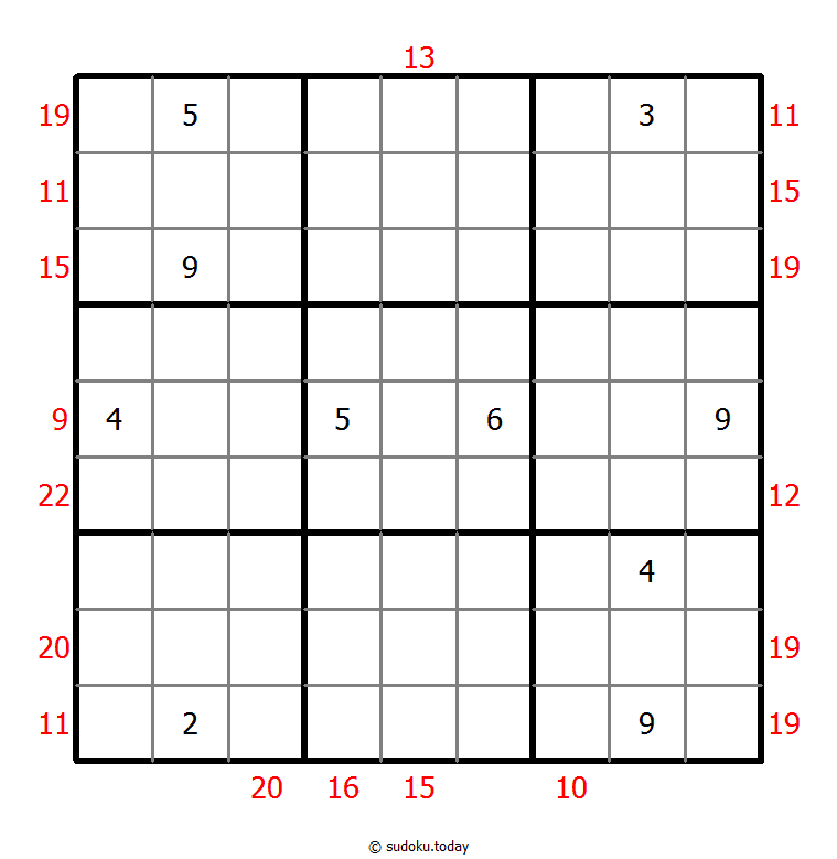 Sudoku suma de borde