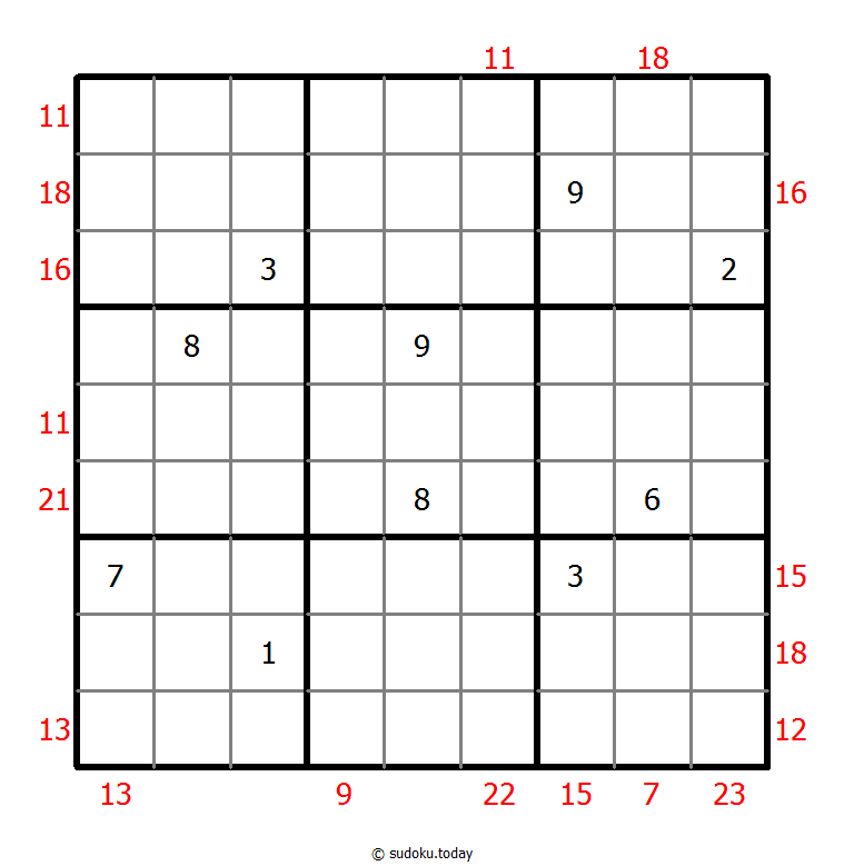 Sum Frame Sudoku Dia 05 de noviembre de 2025