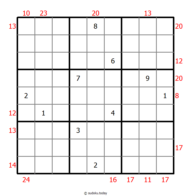Sum Frame Sudoku Dia 07 de noviembre de 2025