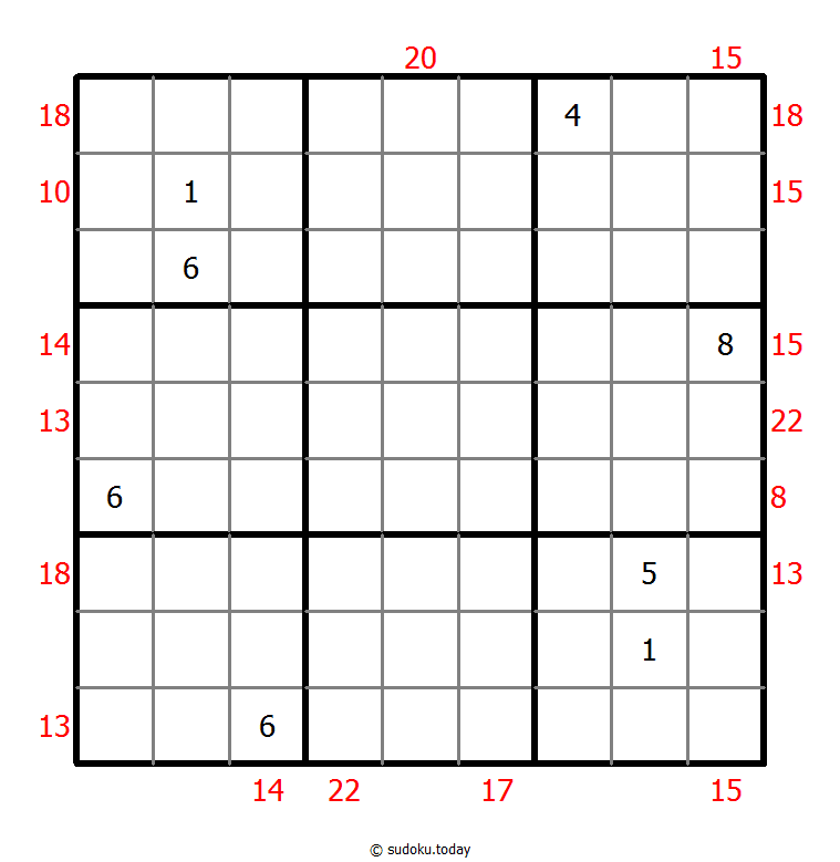 Sudoku suma de borde