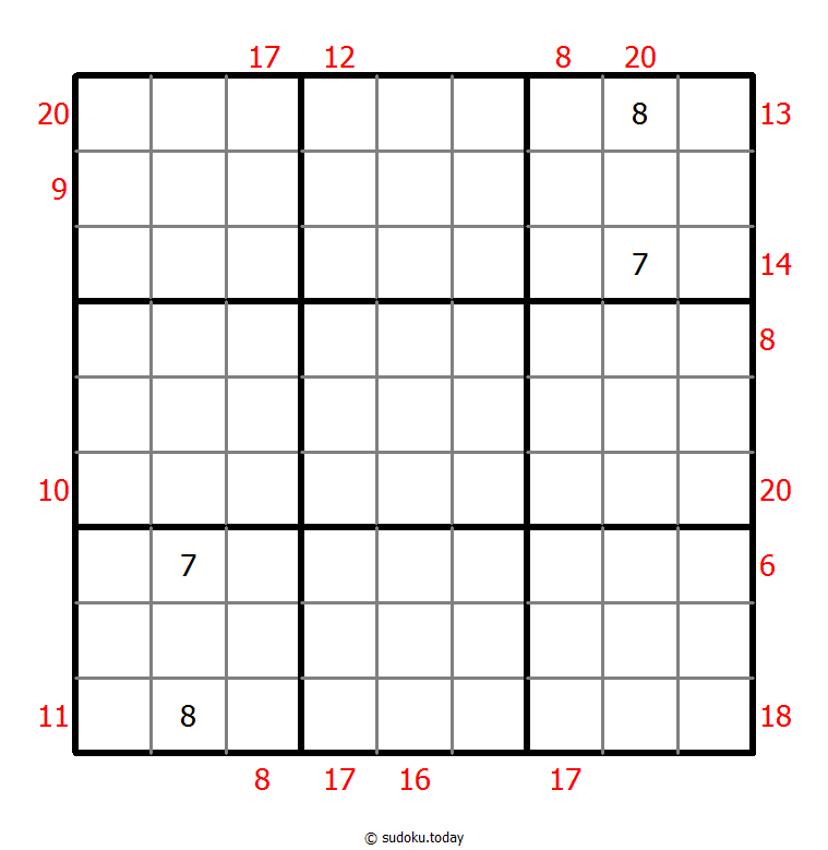 Sum Frame Sudoku Dia 02 de noviembre de 2025