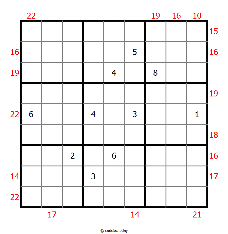 Sum Frame Sudoku Dia 13 de diciembre de 2025