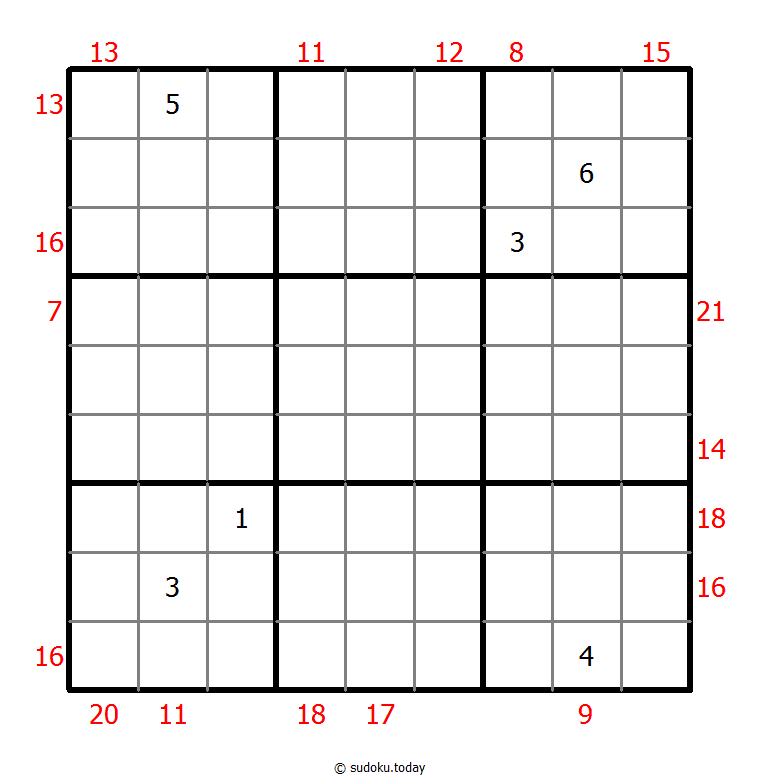 Sudoku suma de borde