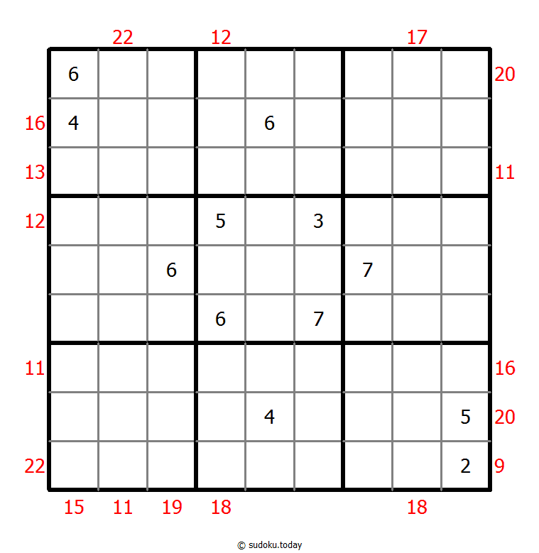 Sum Frame Sudoku Dia 12 de noviembre de 2025