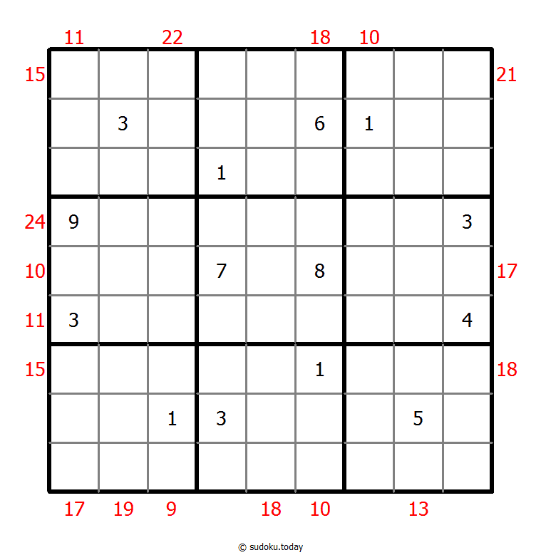 Sum Frame Sudoku Dia 04 de noviembre de 2025