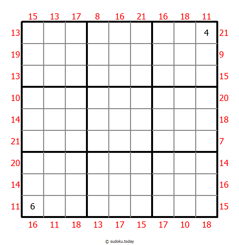 Sudoku suma de borde