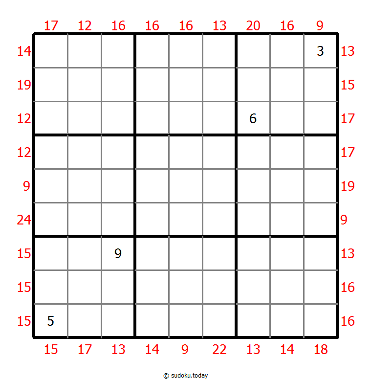 Sum Frame Sudoku Dia 14 de diciembre de 2025