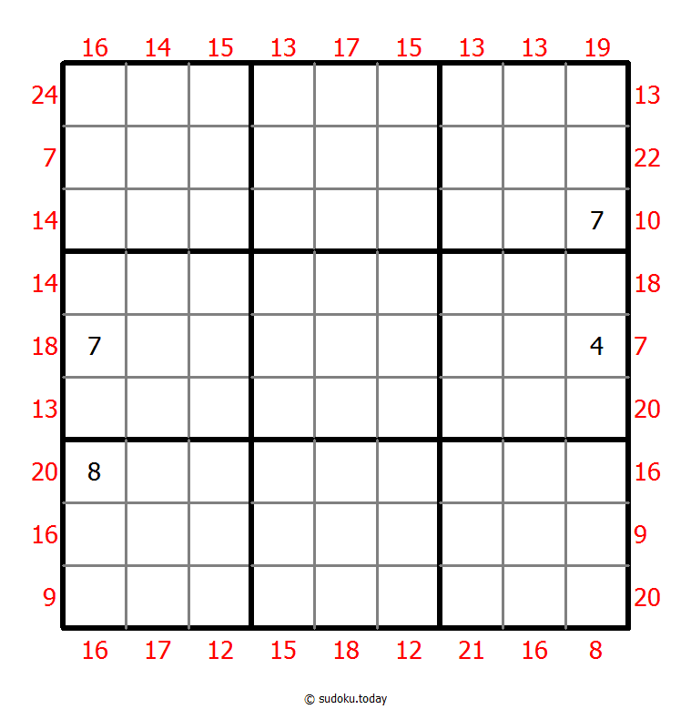 Sudoku suma de borde