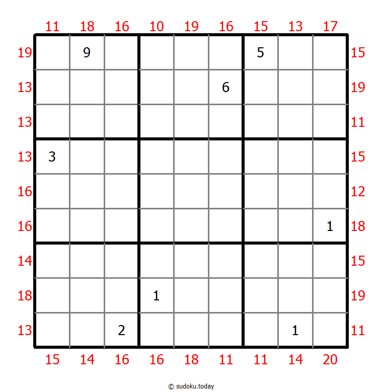 Sudoku suma de borde
