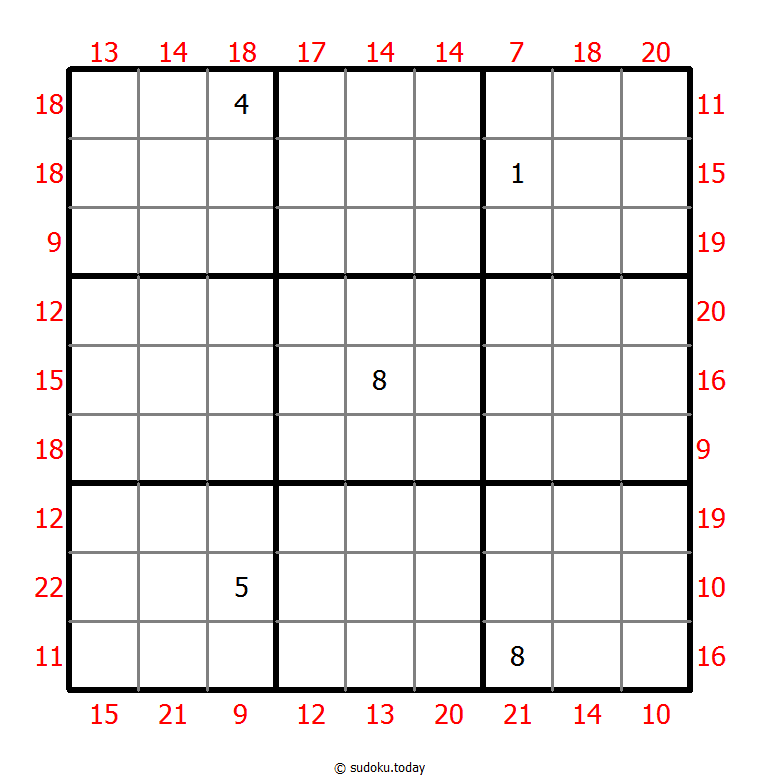 Sum Frame Sudoku Dia 06 de diciembre de 2025