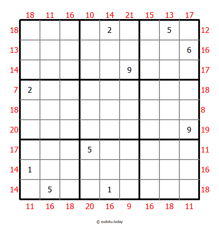 Sum Frame Sudoku Dia 04 de noviembre de 2025