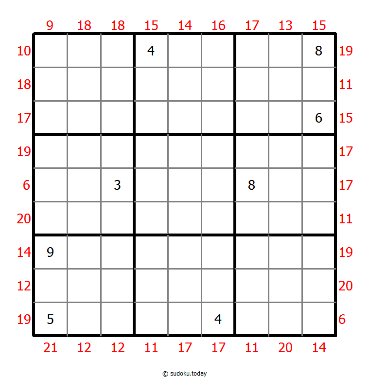 Sudoku suma de borde