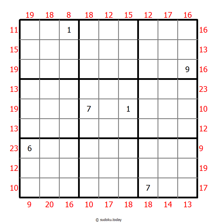 Sudoku suma de borde