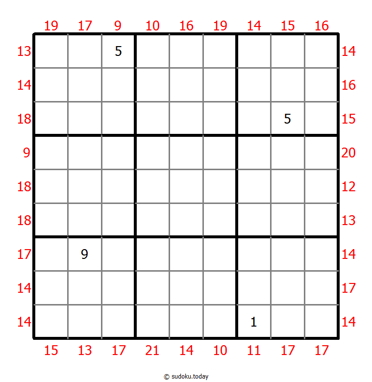 Sudoku suma de borde