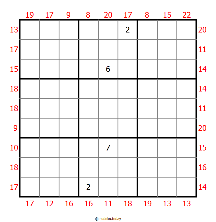 Sudoku suma de borde