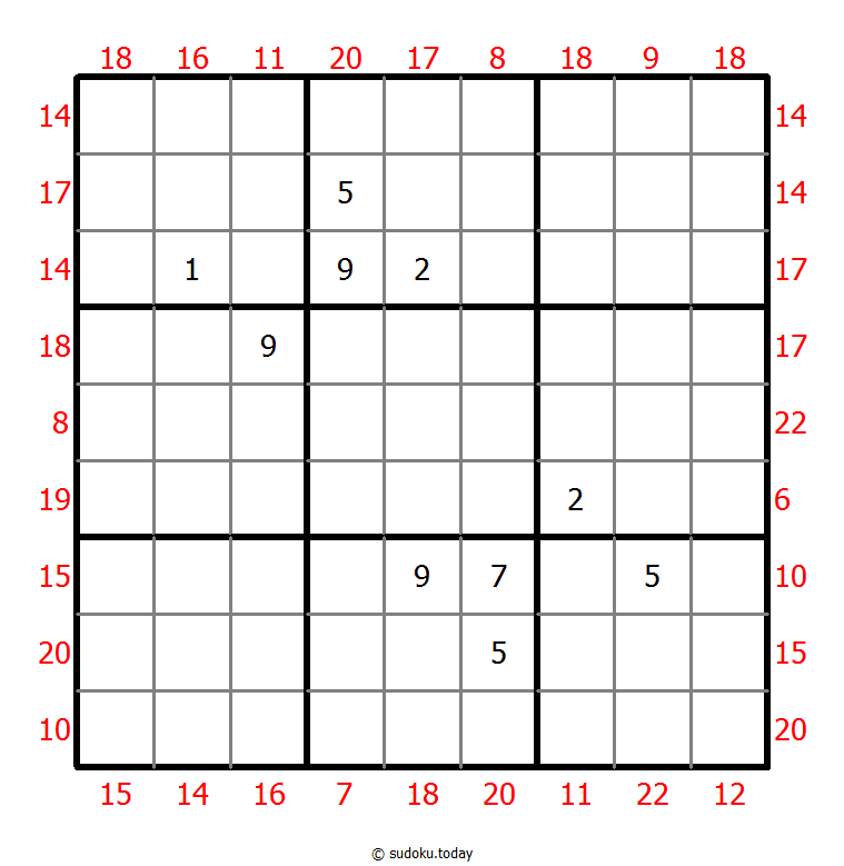 Sudoku suma de borde