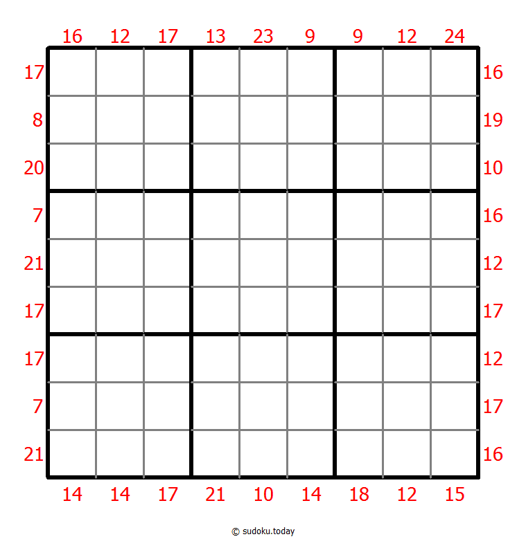 Sum Frame Sudoku Dia 10 de diciembre de 2025