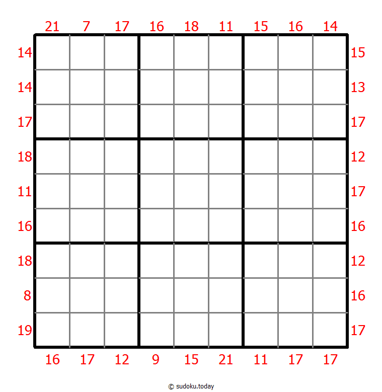 Sum Frame Sudoku Dia 11 de noviembre de 2025