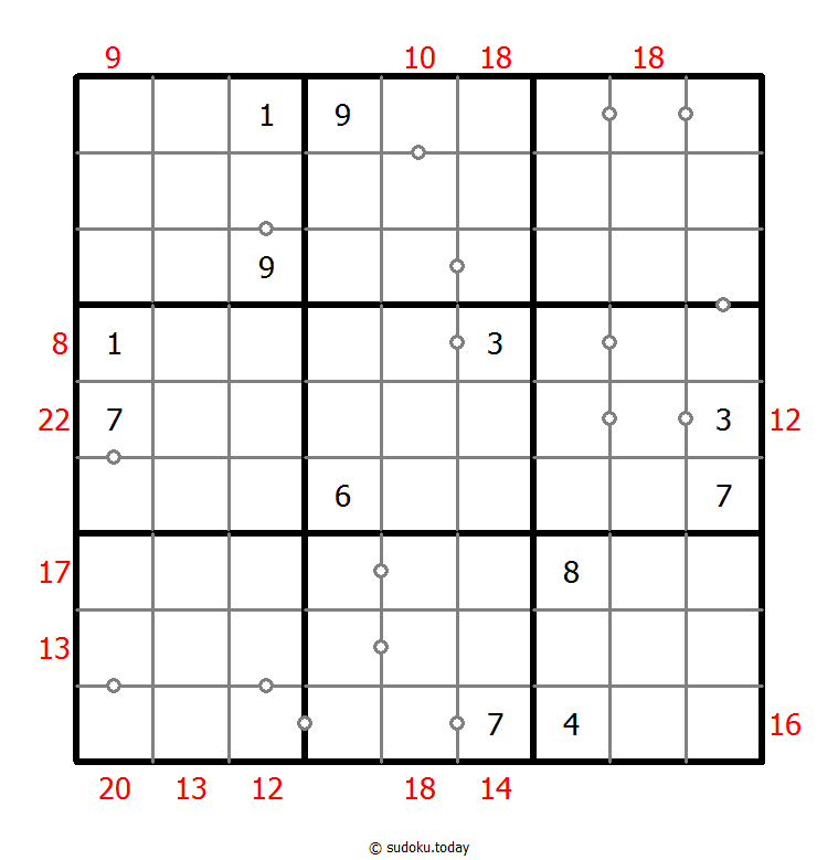 Sudoku combinado (Continuo + Suma de borde)