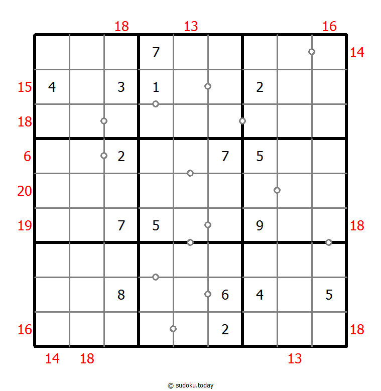 Sudoku combinado (Continuo + Suma de borde)