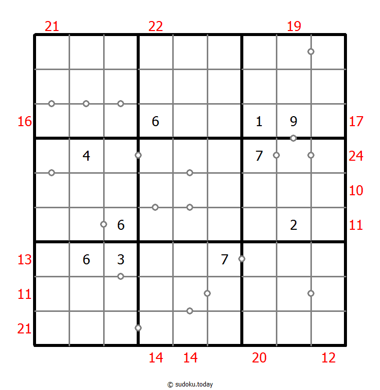 Sudoku combinado (Continuo + Suma de borde)