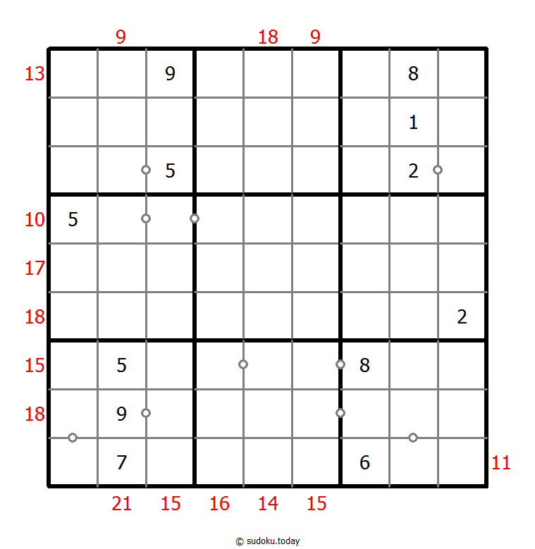 Sudoku combinado (Continuo + Suma de borde)