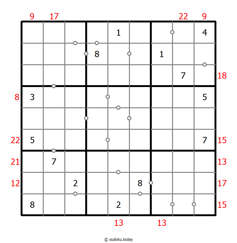 Sudoku combinado (Continuo + Suma de borde)