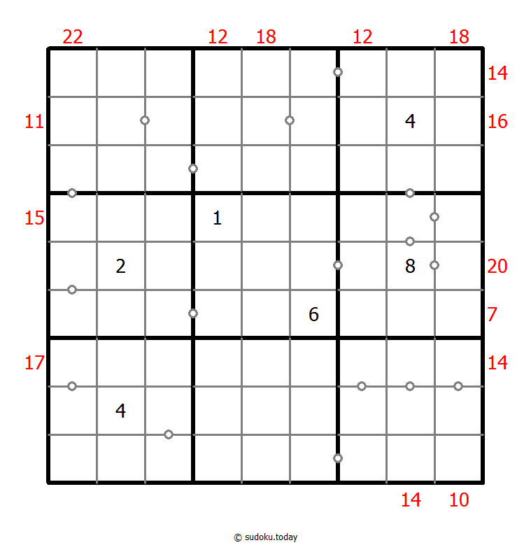 Sudoku combinado (Continuo + Suma de borde)