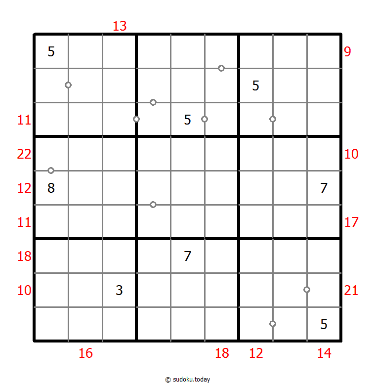 Sudoku combinado (Continuo + Suma de borde)
