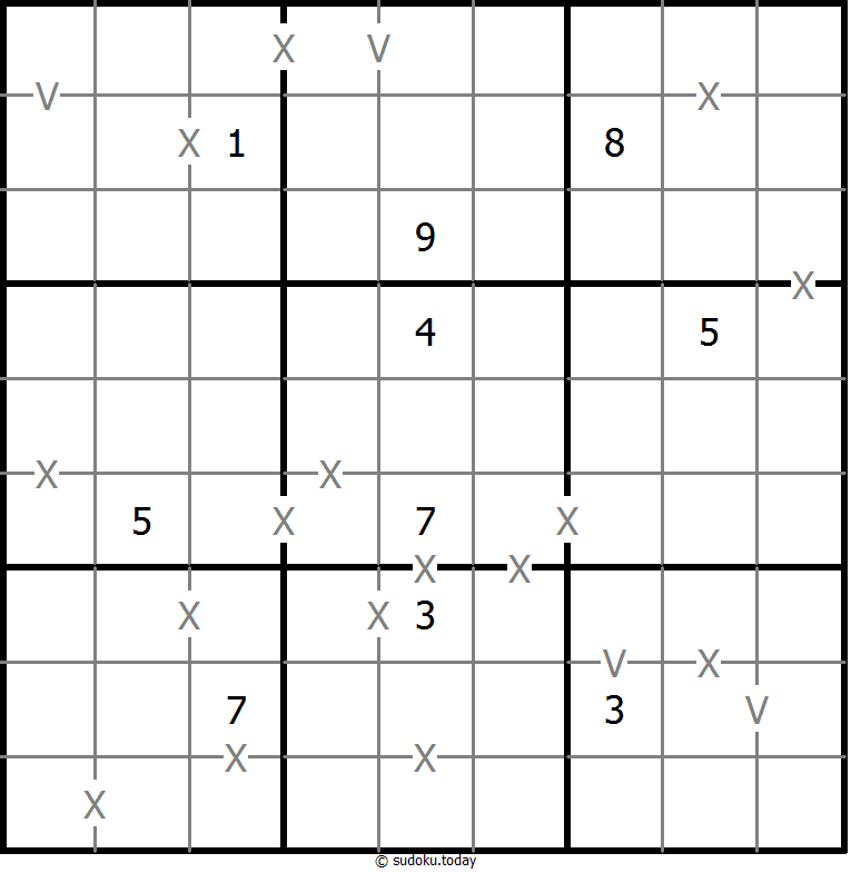 Sudoku XV (totalmente marcado)