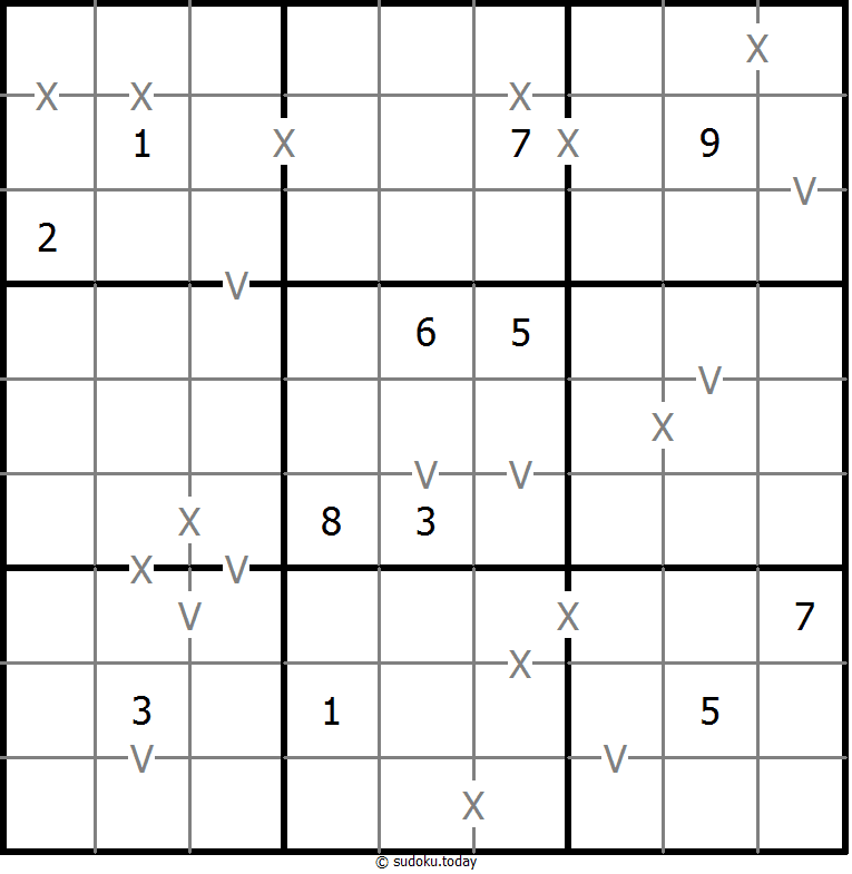 Sudoku XV (totalmente marcado)