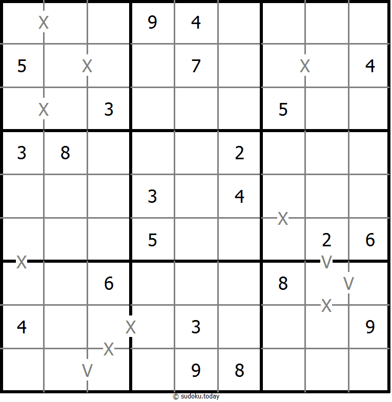 Sudoku XV (no totalmente marcado)