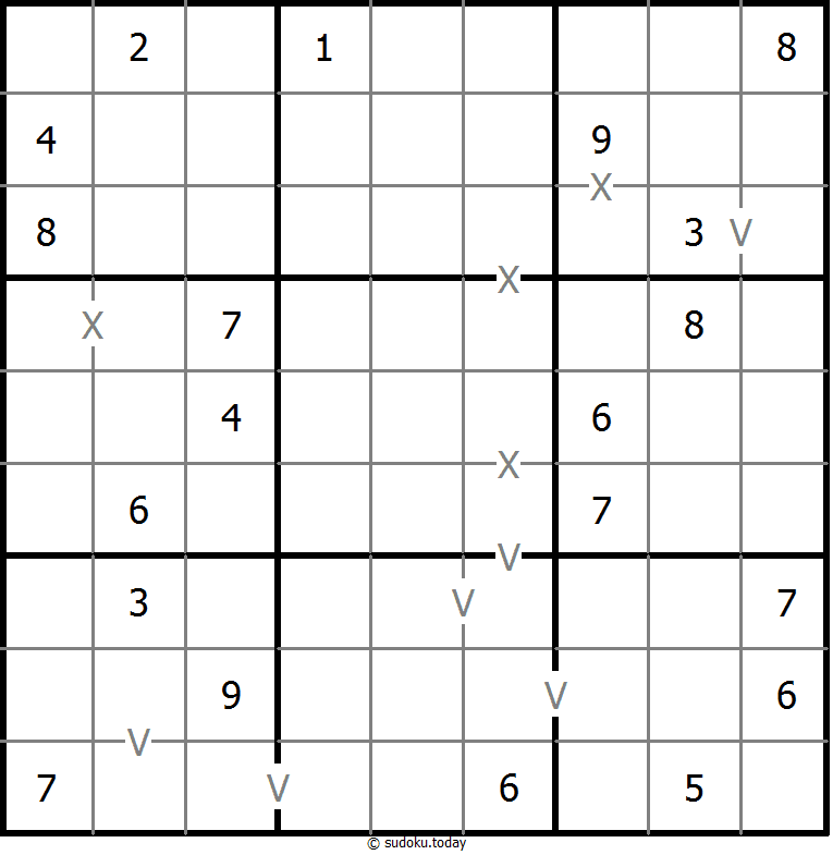 Sudoku XV (no totalmente marcado)